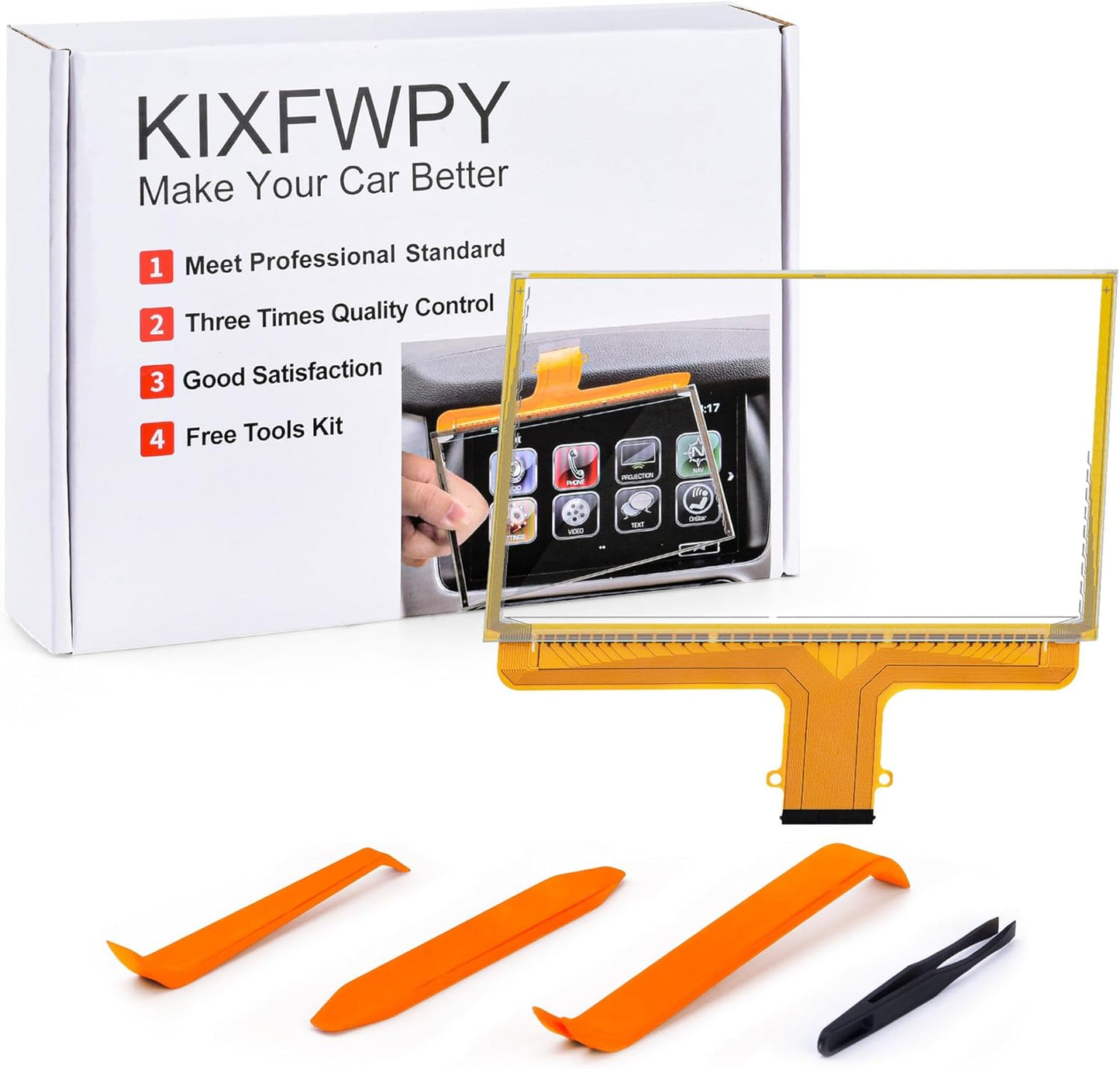 8" Touch Screen Digitizer Replacement for 2015-2018 GMC Sierra Acadia Chey MyLink Replace DJ080PA-01A