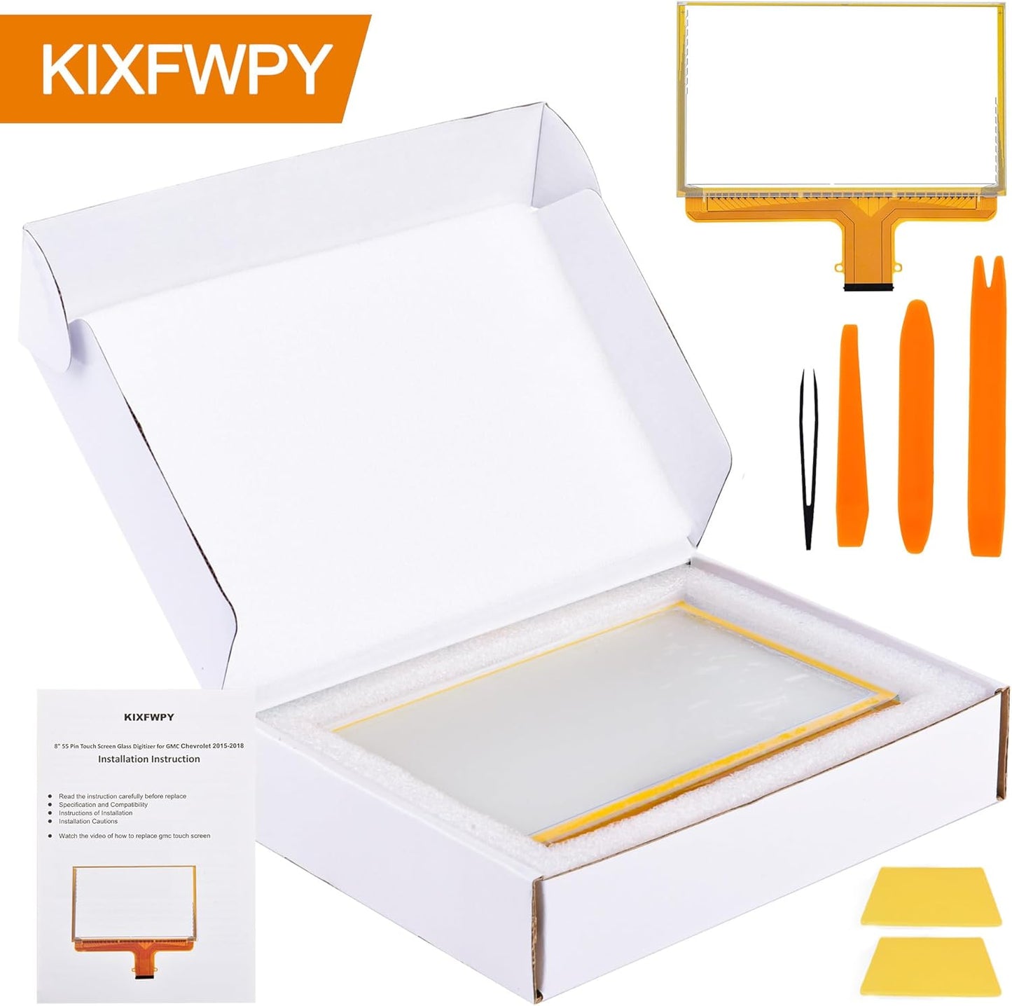 8" Touch Screen Digitizer Replacement for 2015-2018 GMC Sierra Acadia Chey MyLink Replace DJ080PA-01A
